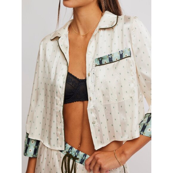 FREE PEOPLE Pillow Talk PJ Set / Harbor Combo - Picture 4 of 10